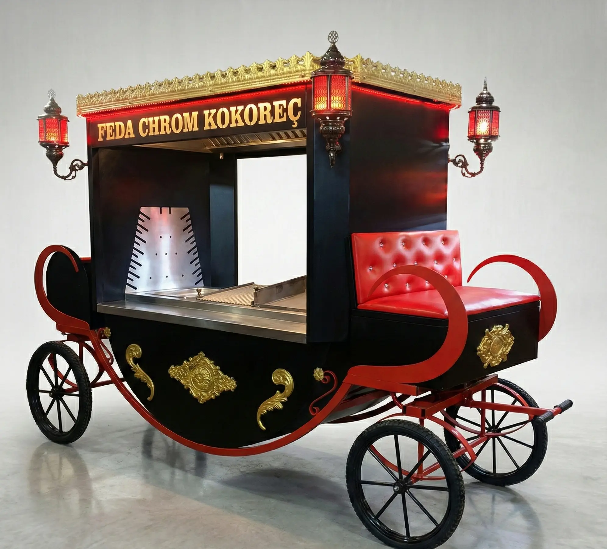 Fayton Tipi Kokoreç Tezgahı 1 fayton tipi kokoreç tezgahı